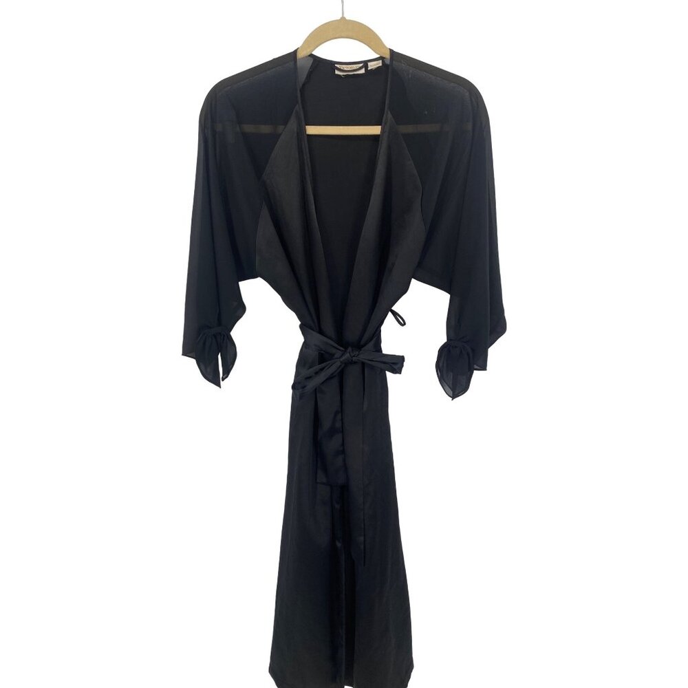 VINTAGE VICTORIA SECRET GOLD LABEL LONG ROBE SIZE SMALL SILKY SATIN